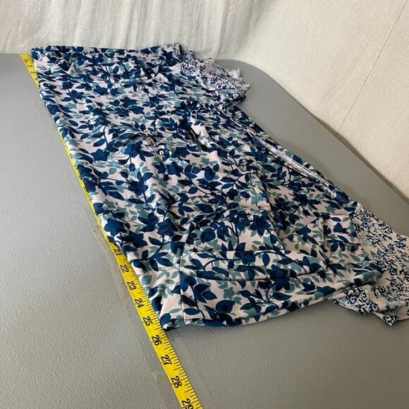 Zac & Rachel Womens Floral Top Size 2X Sharkbite Hem Fairy Stretch Office Career - Picture 9 of 11